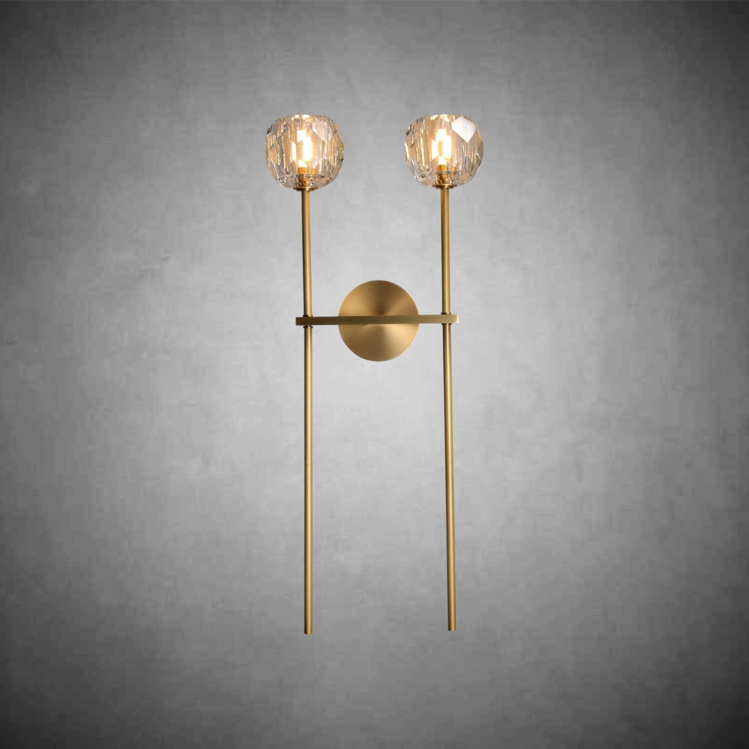 Bolura De Cristal Glass Grand Double Sconce