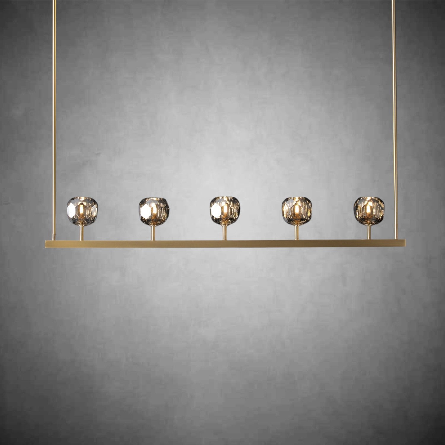 Bolura  Crystal Ball Linear Chandelier