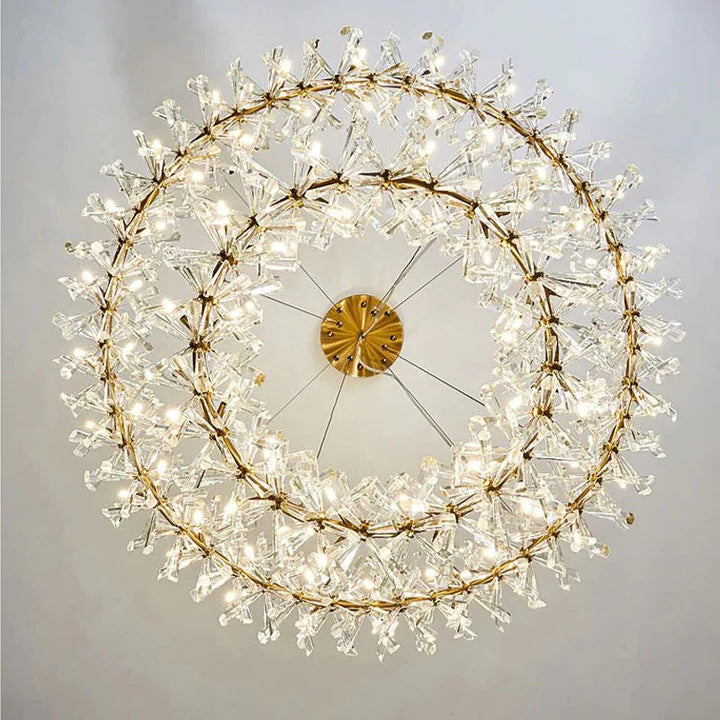 Luxury Isabel 2-Tier Ring Crystal Chandelier