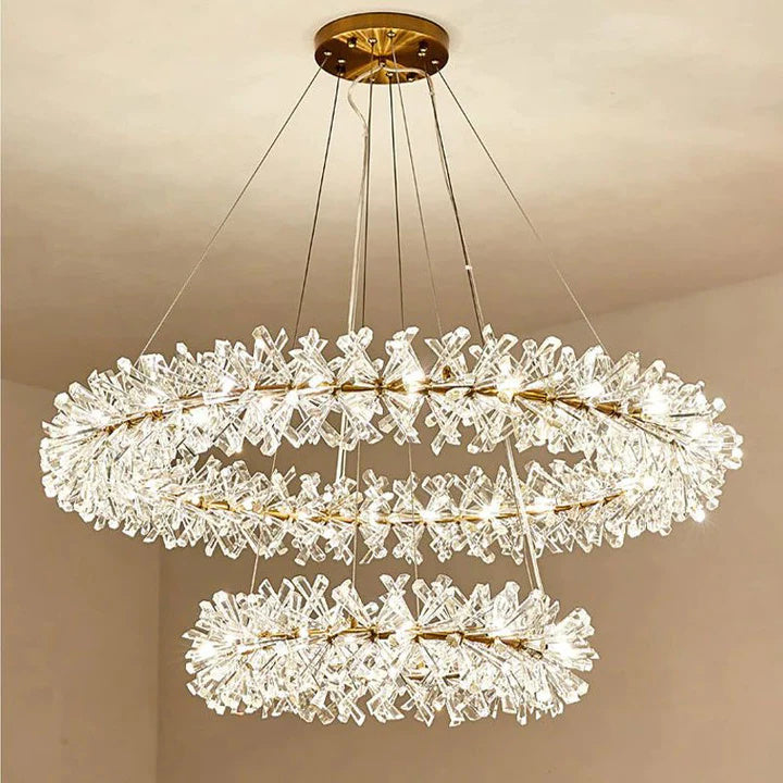 Luxury Isabel 2-Tier Ring Crystal Chandelier