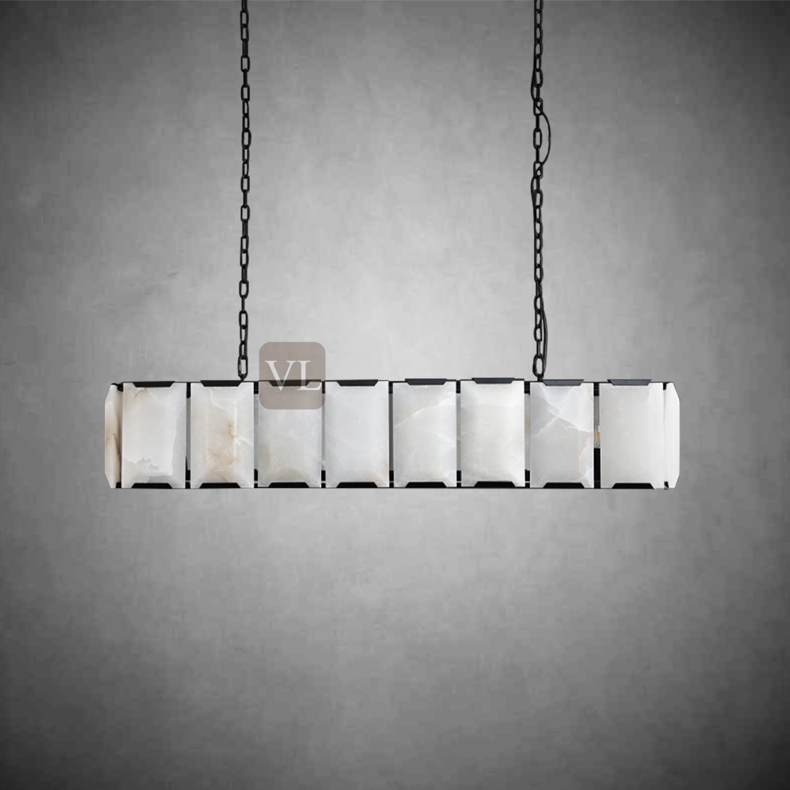 Hartley Calcite Rectangular Chandelier 42"/54"/62"/74"