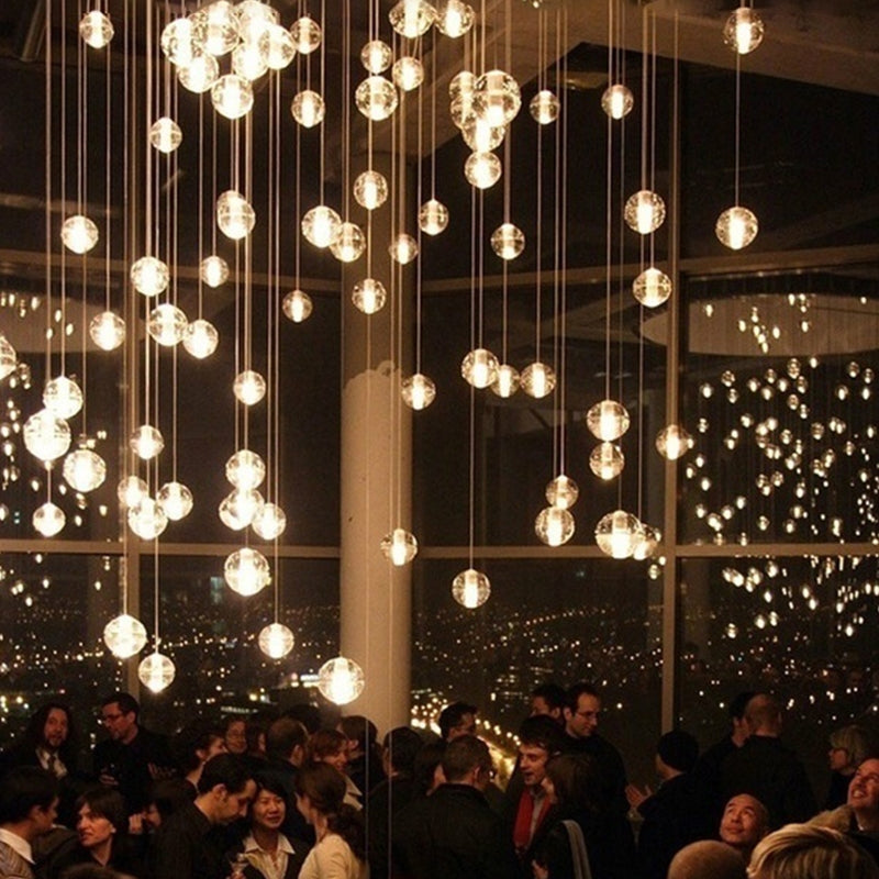 Oversized Nordic Art Round Air Bubbles Chandelier for Staircases