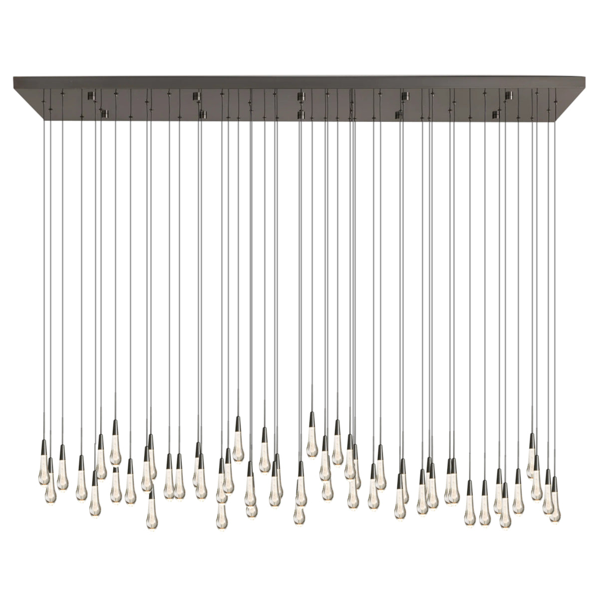 Soltaire Glass Linear Chandelier 87"