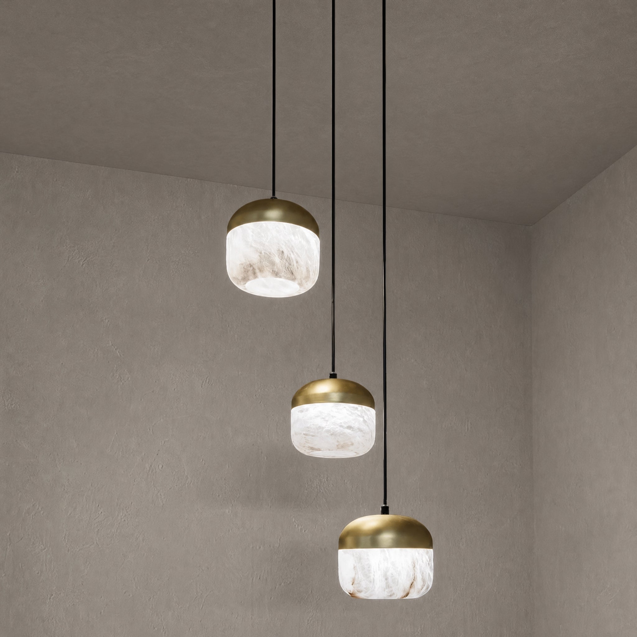 Queena Modern Alabaster Pendant, Kitchen Island Pendant Light