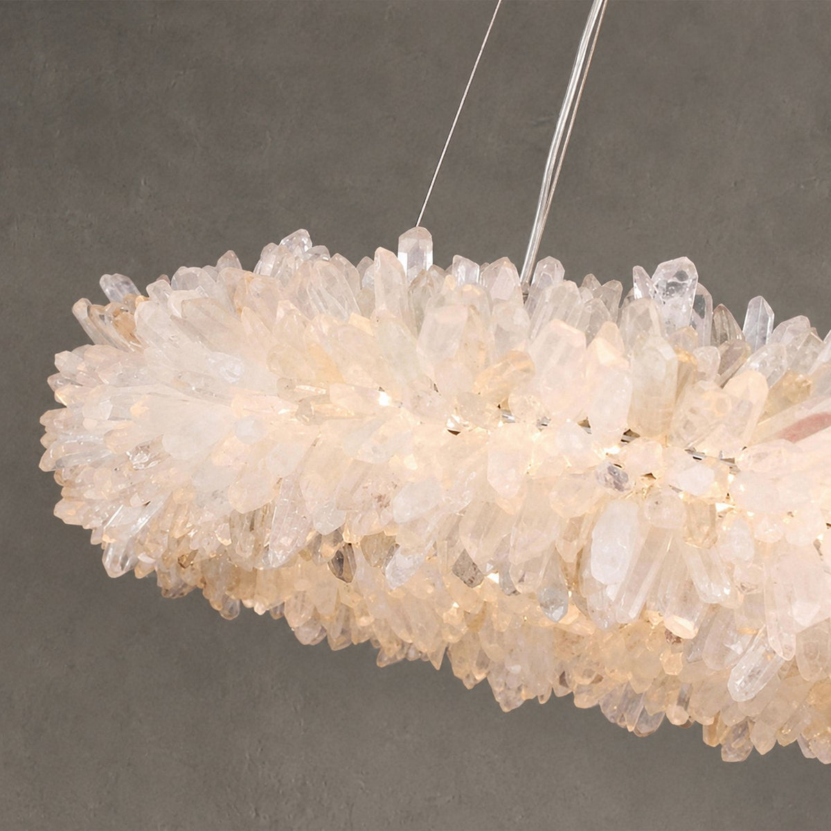 Geode  Round Quartz Crystal Chandelier