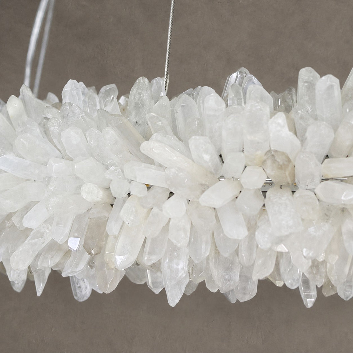 Geode  Round Quartz Crystal Chandelier