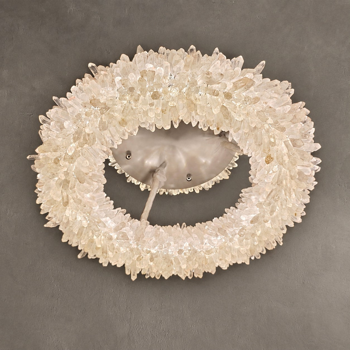 Geode  Round Quartz Crystal Chandelier