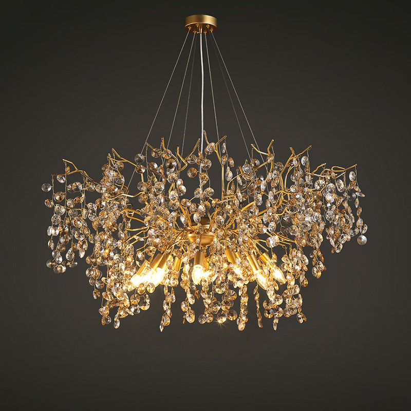 Luxury Crystal Branch Chandelier 39.4"D