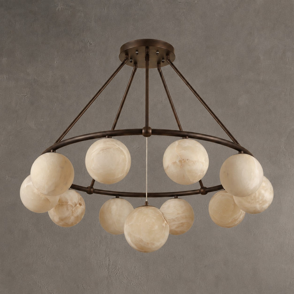 Ring Cluster Pendant Alabaster
