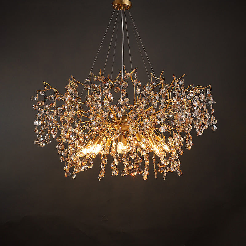 Luxury Crystal Branch Chandelier 39.4"D