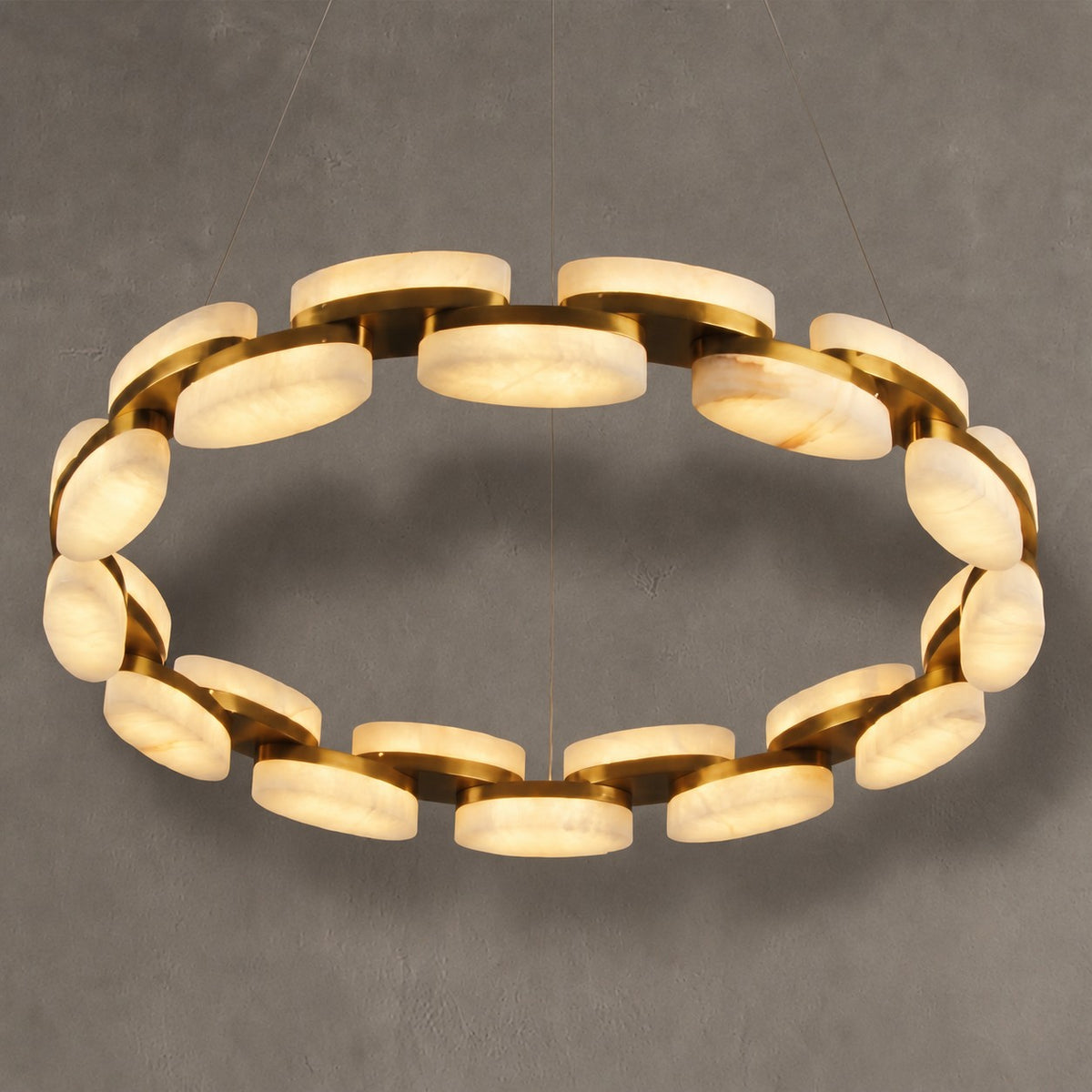 Amara Alabaster Round Ring Chandelier