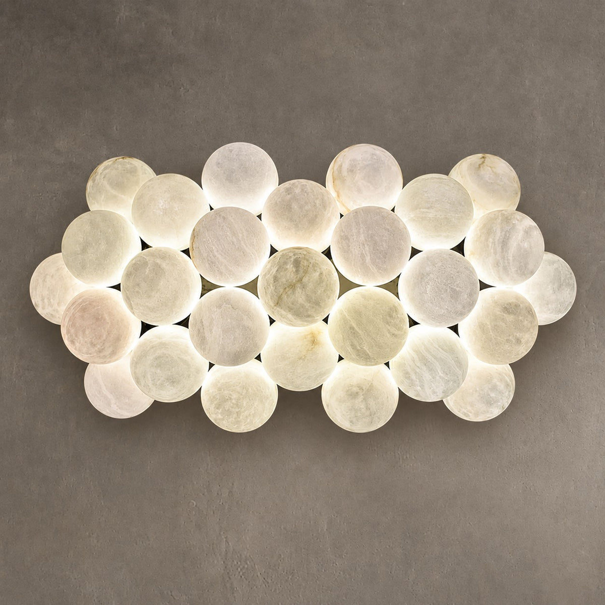 27-Alabaster Ball Chandelier, Luxury Model Lighting