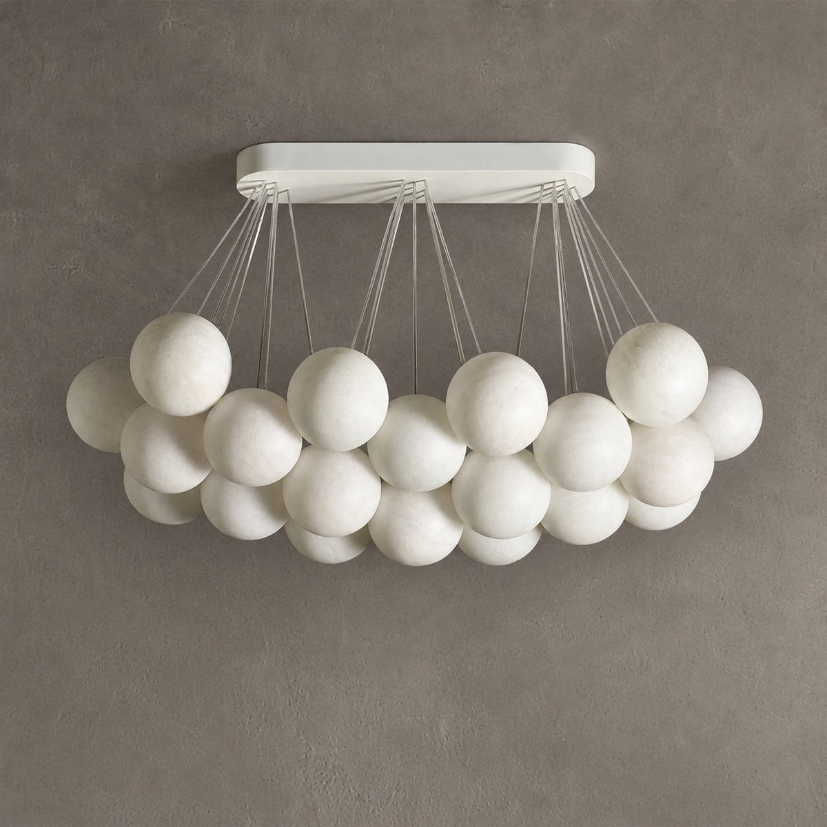 27-Alabaster Ball Chandelier, Luxury Model Lighting