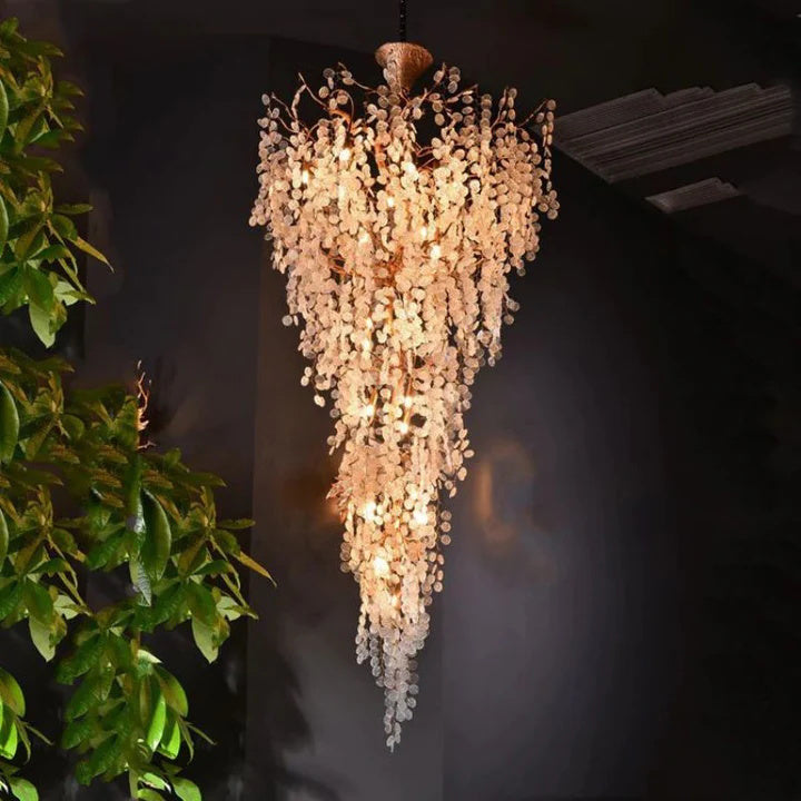 Luxury Spring 2 Story Foyer Branch Chandelier