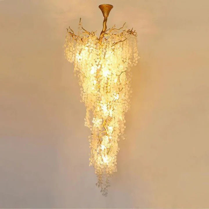 Luxury Spring 2 Story Foyer Branch Chandelier