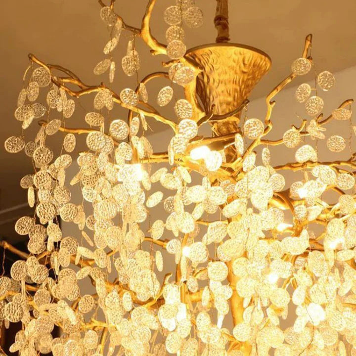 Luxury Spring 2 Story Foyer Branch Chandelier