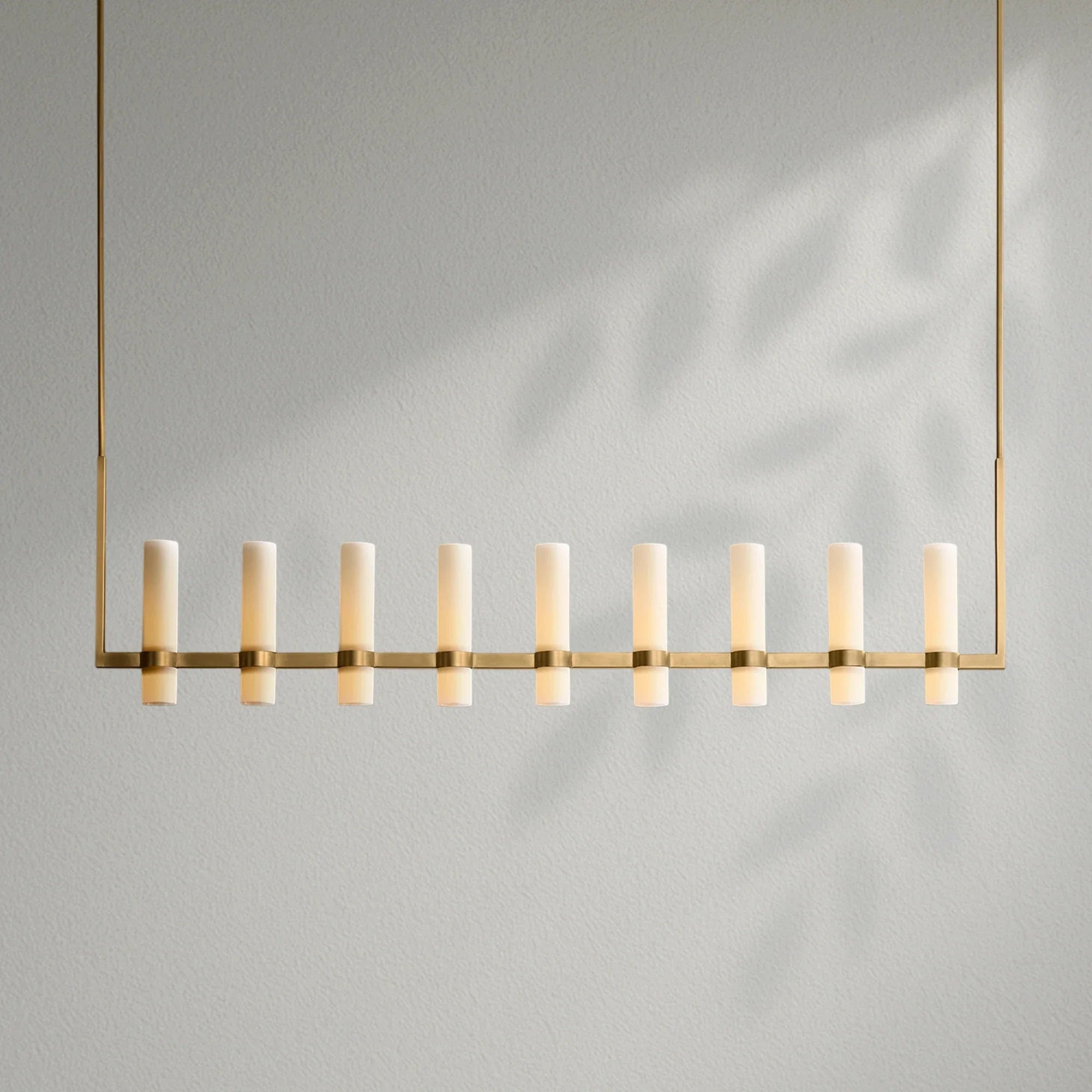 Savelle Linear Milk Glass Chandelier