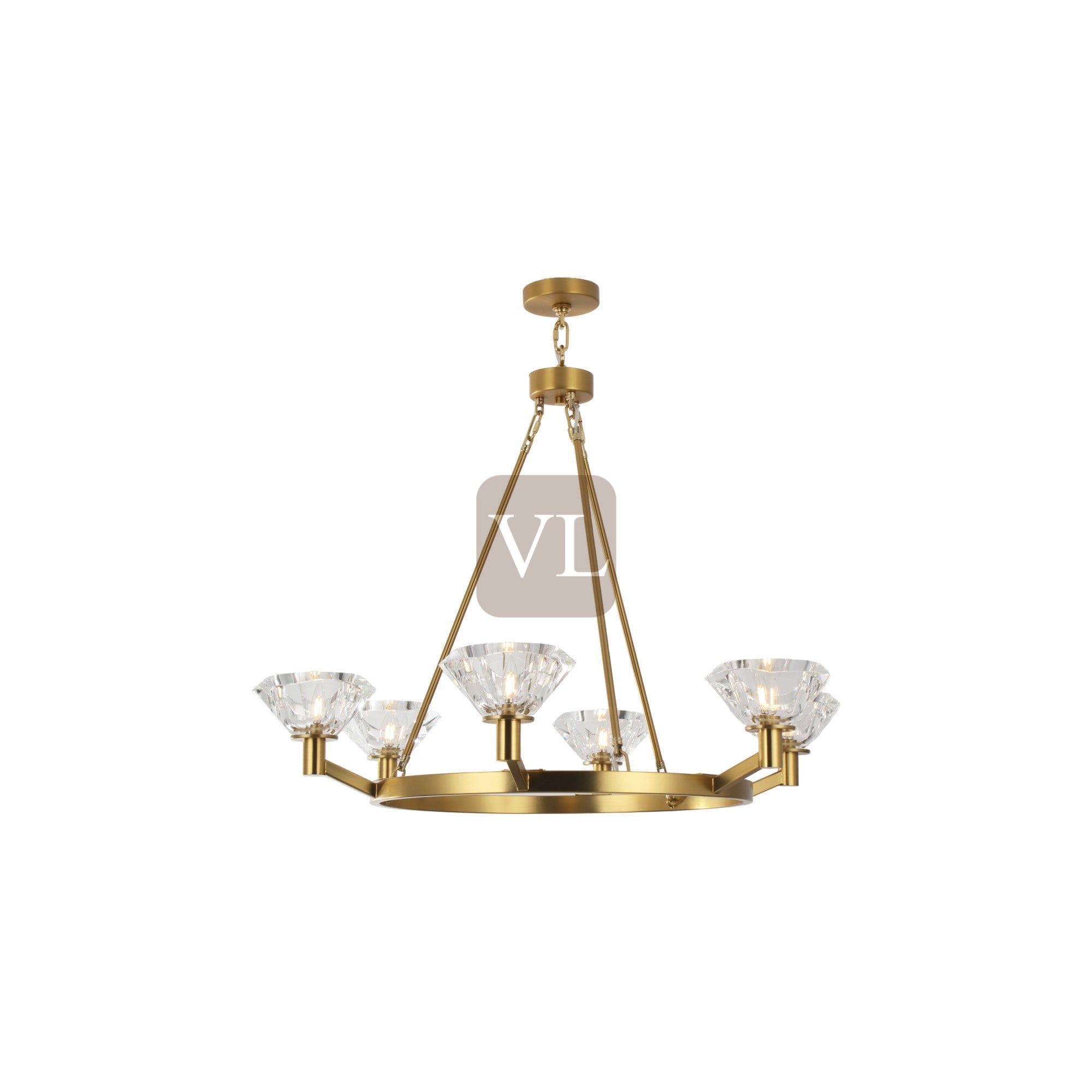 K9 Crystal Cup Chandelier