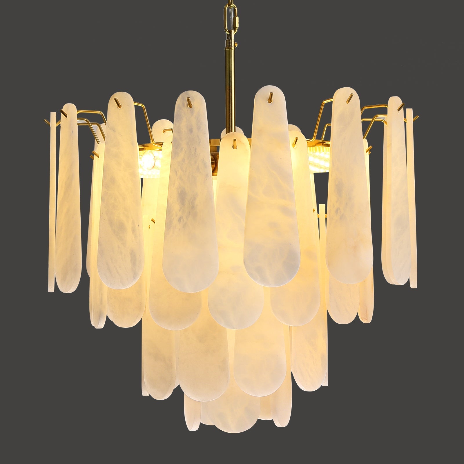 Alabaster Chandelier 22"