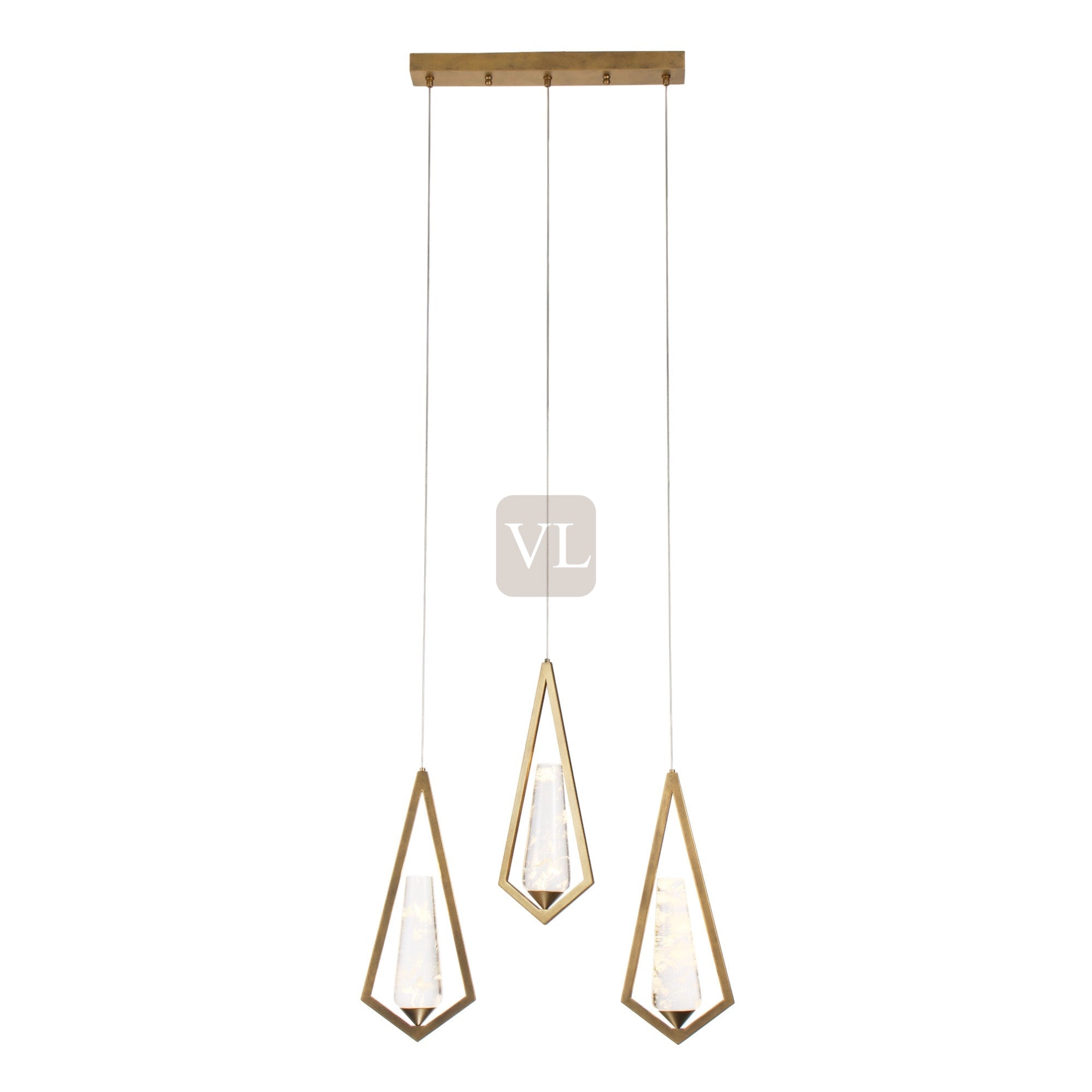 Geometric Crystal Drop Chandelier