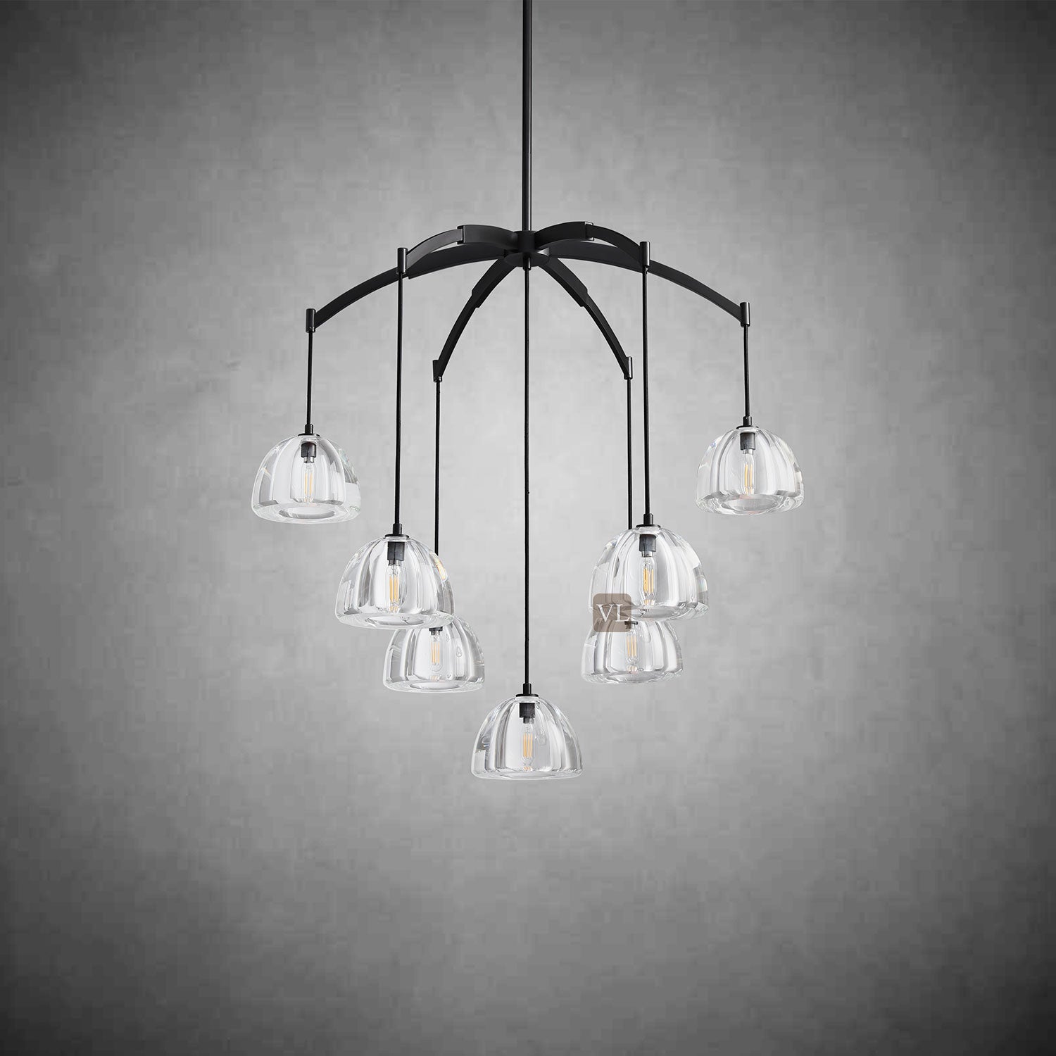 Hemis Modern Glass Round Chandelier