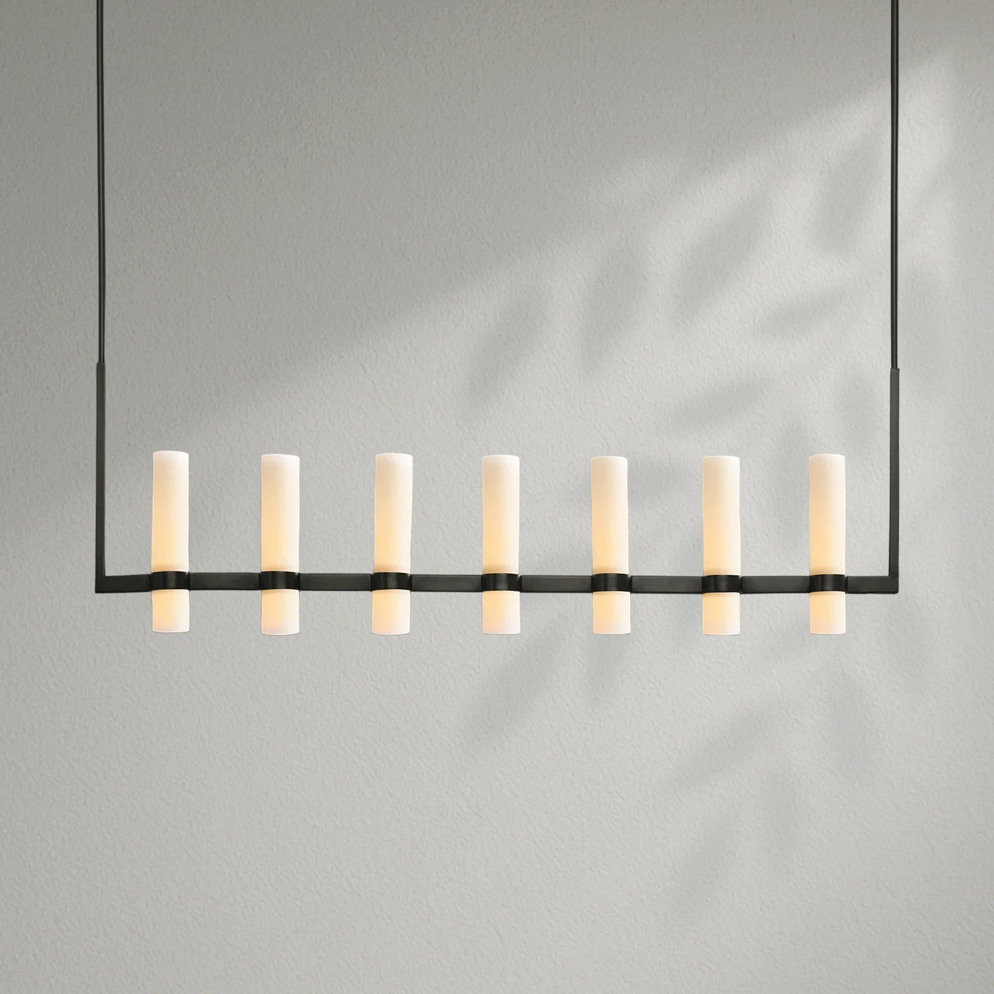 Savelle Linear Milk Glass Chandelier