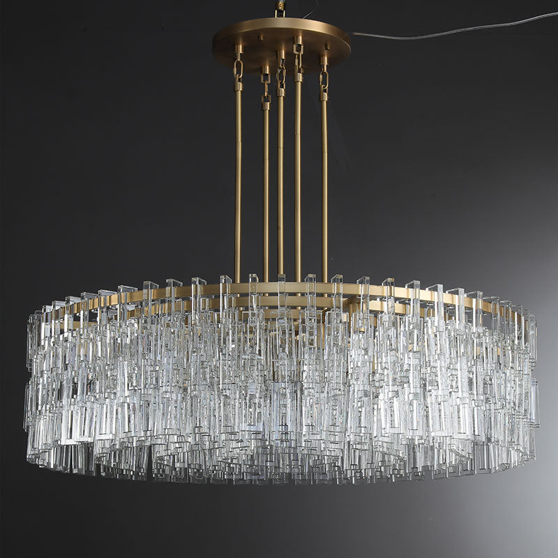 Miravon  K9 Crystal Round Chandelier 48"