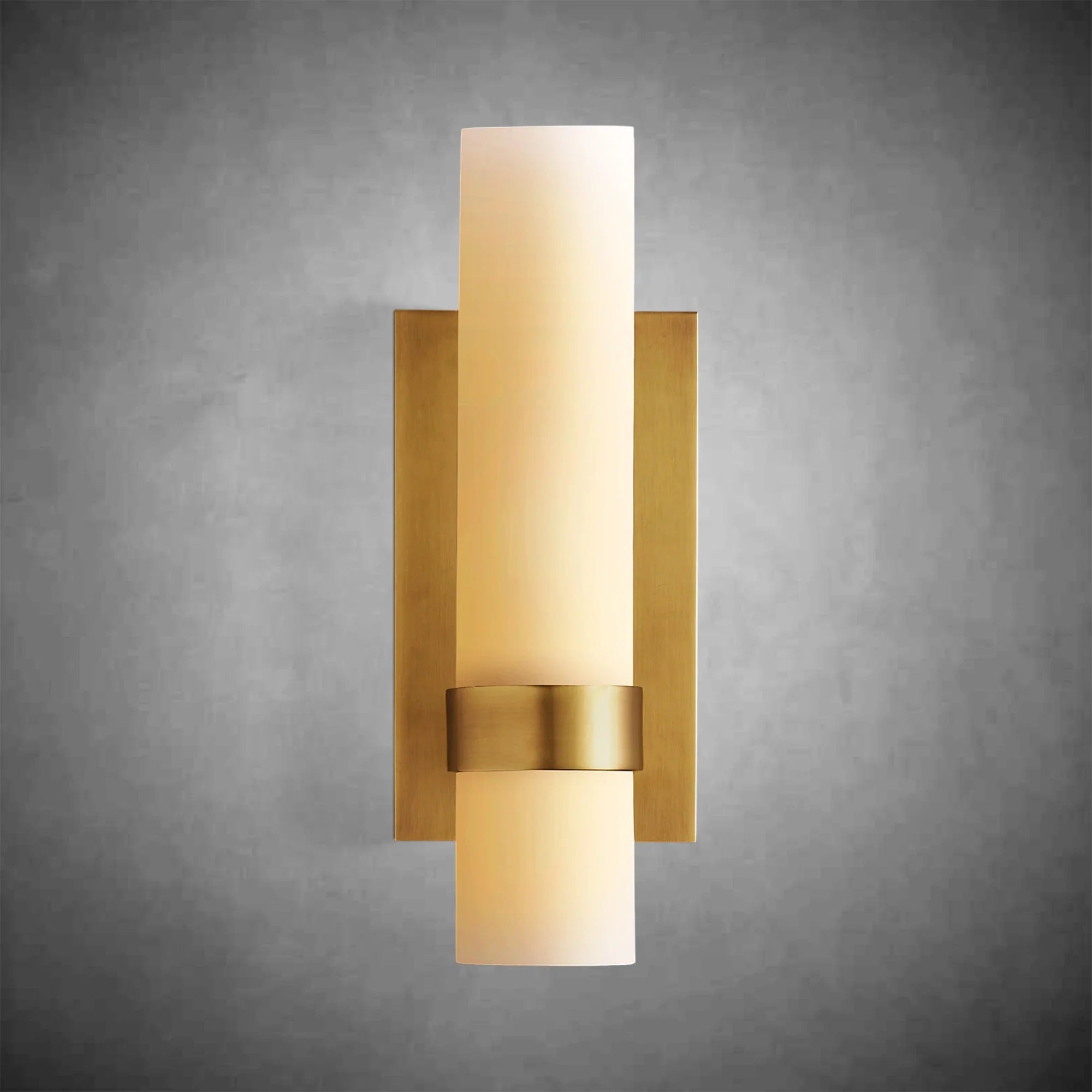 Ravel Milk Glass Wall Sconce with Brass, Black, Nickel Finishes