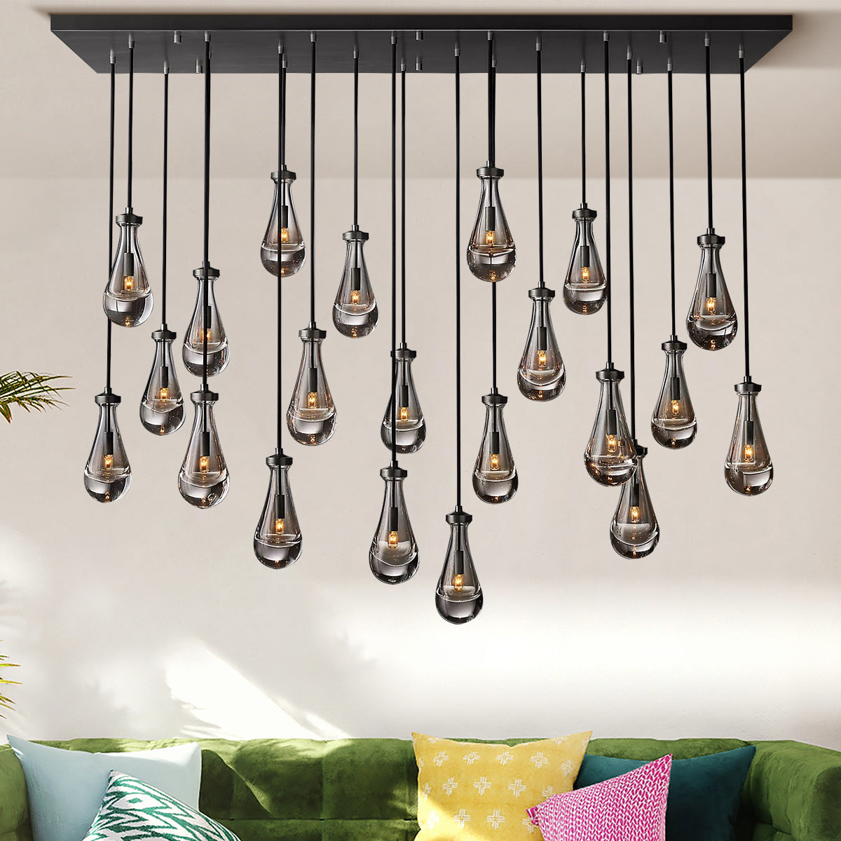 Raindrop Linear Chandelier 72″,21 Lights