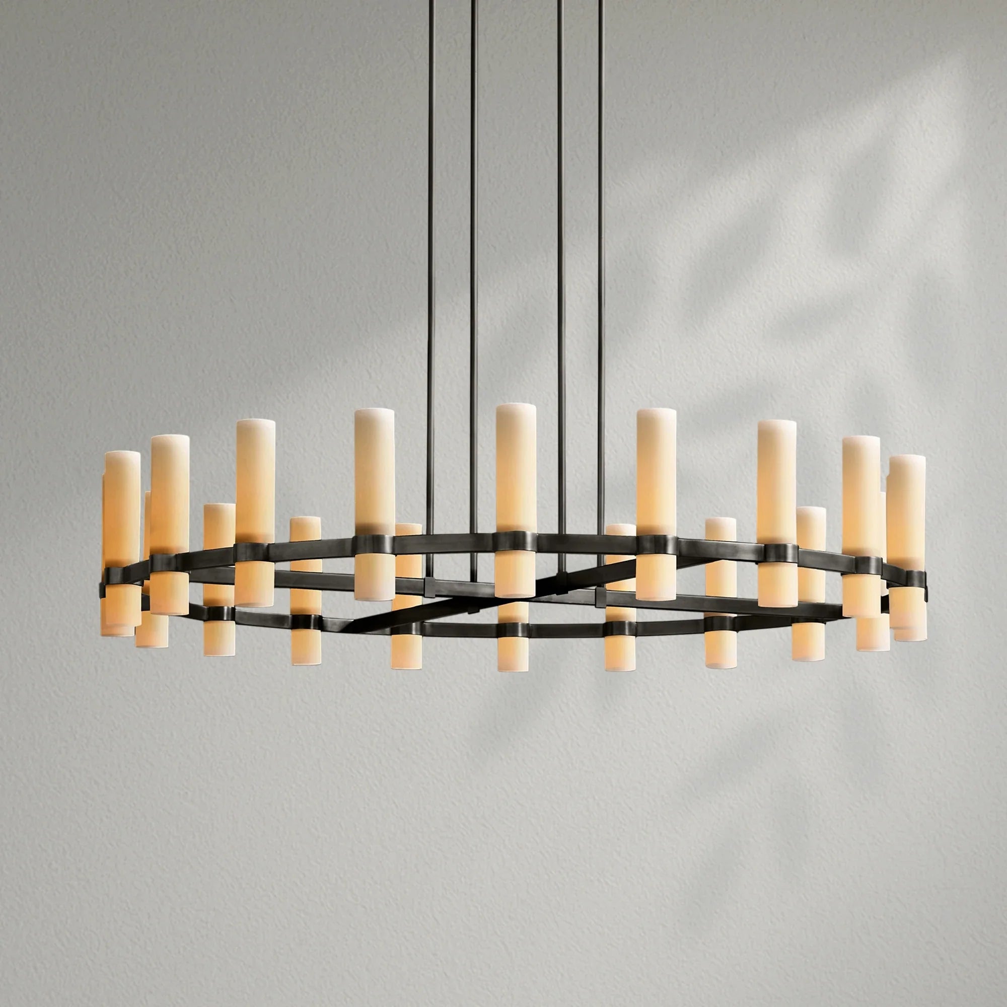 Savelle Round Milk Glass Chandelier