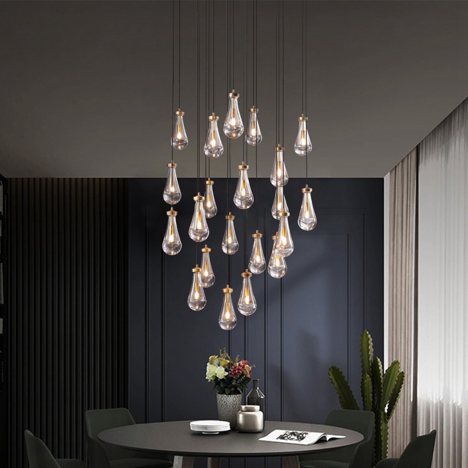 Raindrop Round Chandelier