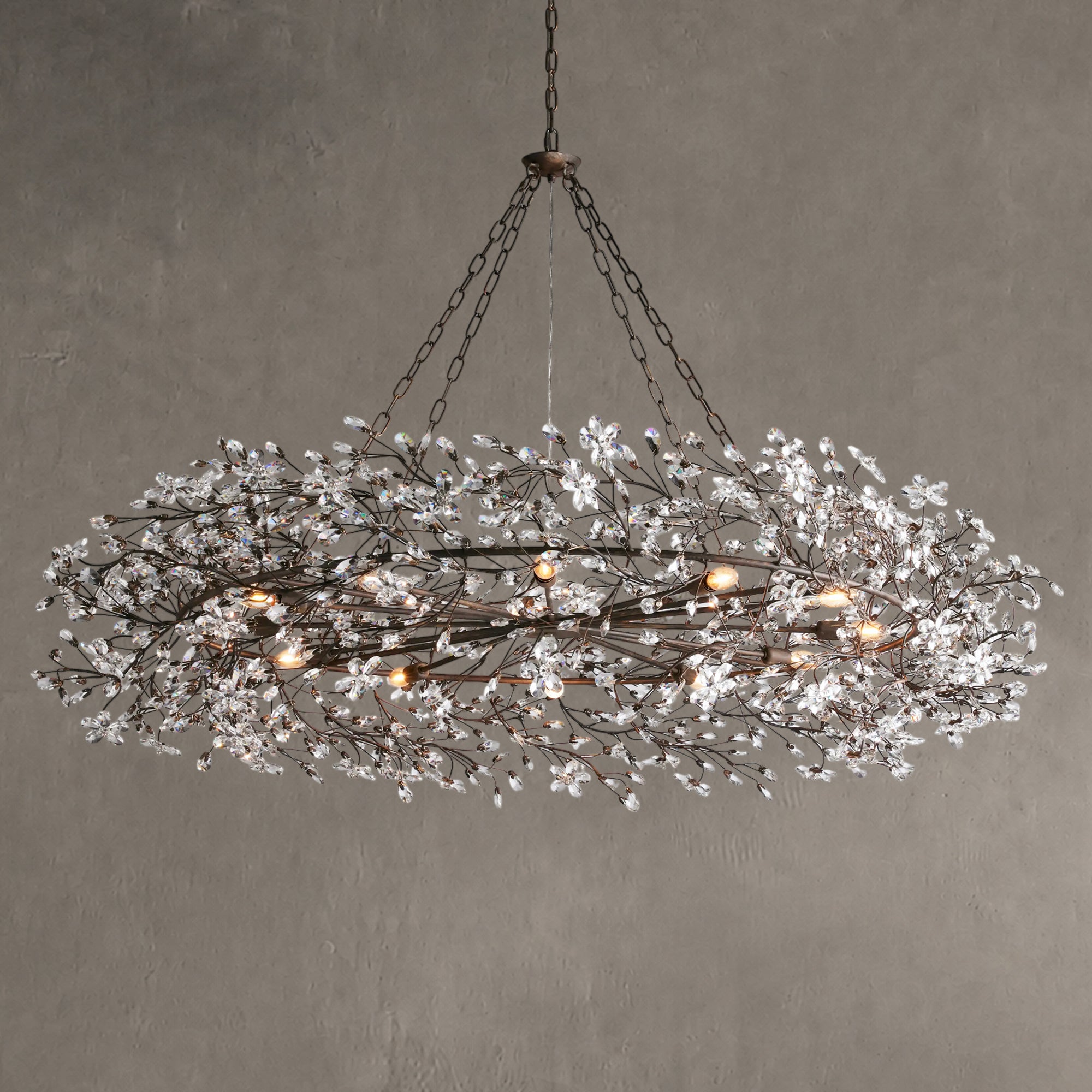 Fiore Crown Chandelier 39" 48" 60"