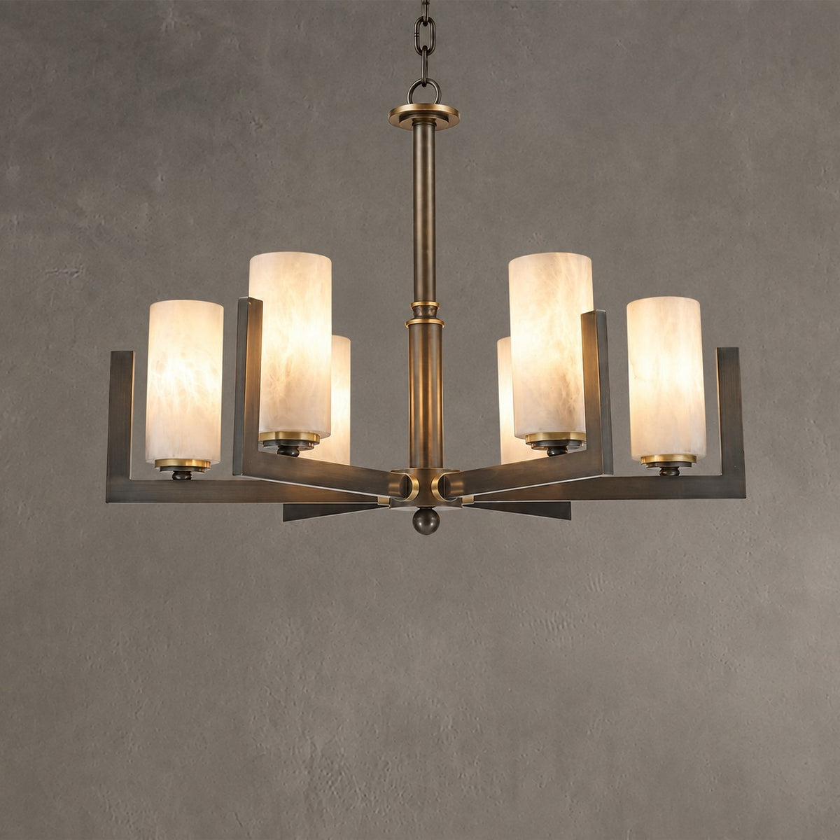 Classic Multi-arm Pendant Alabaster