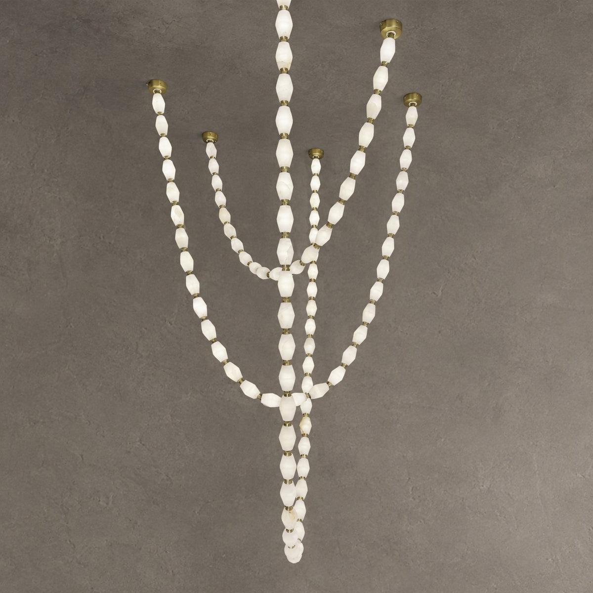 Modern Necklace Alabaster Cluster Chandelier