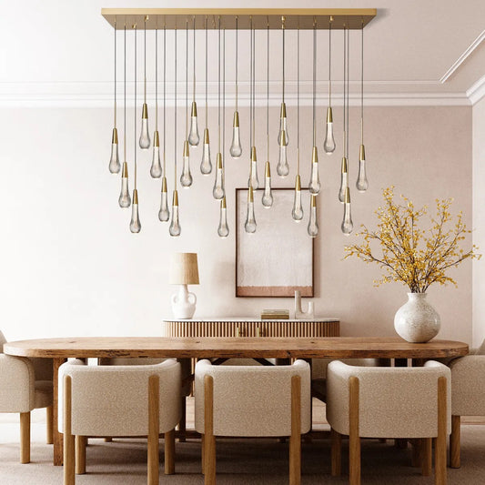 Raindrop Linear Chandelier 50'' for dining room&Kitchen