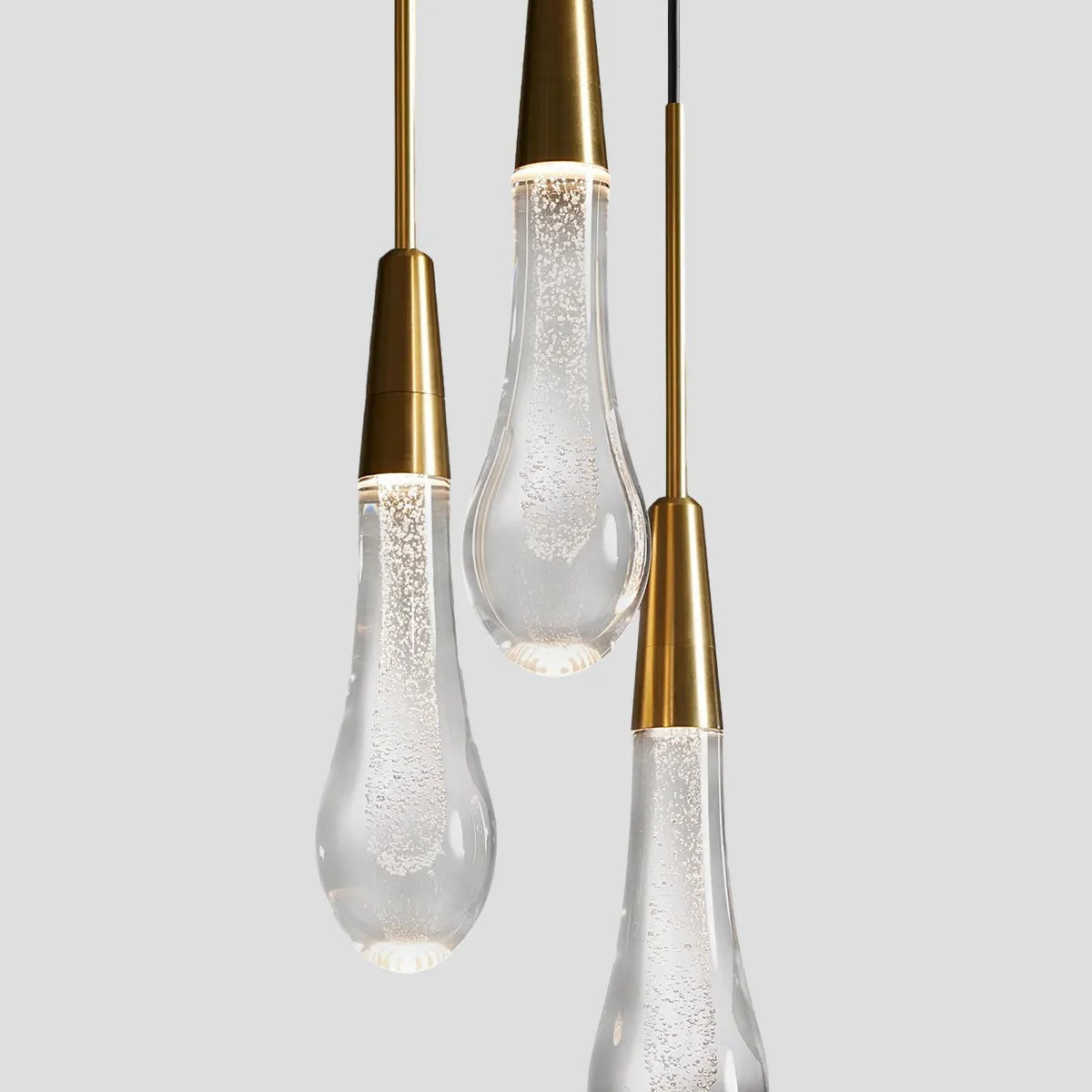 Raindrop round chandelier 5'', 3 lights for living room/ bedroom