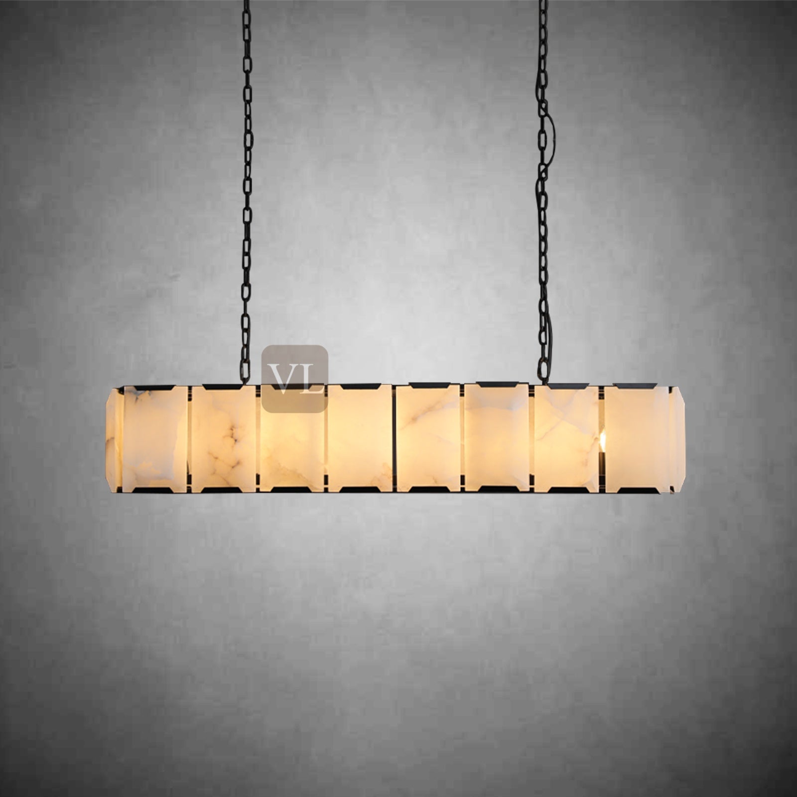 Hartley Calcite Rectangular Chandelier 42"/54"/62"/74"