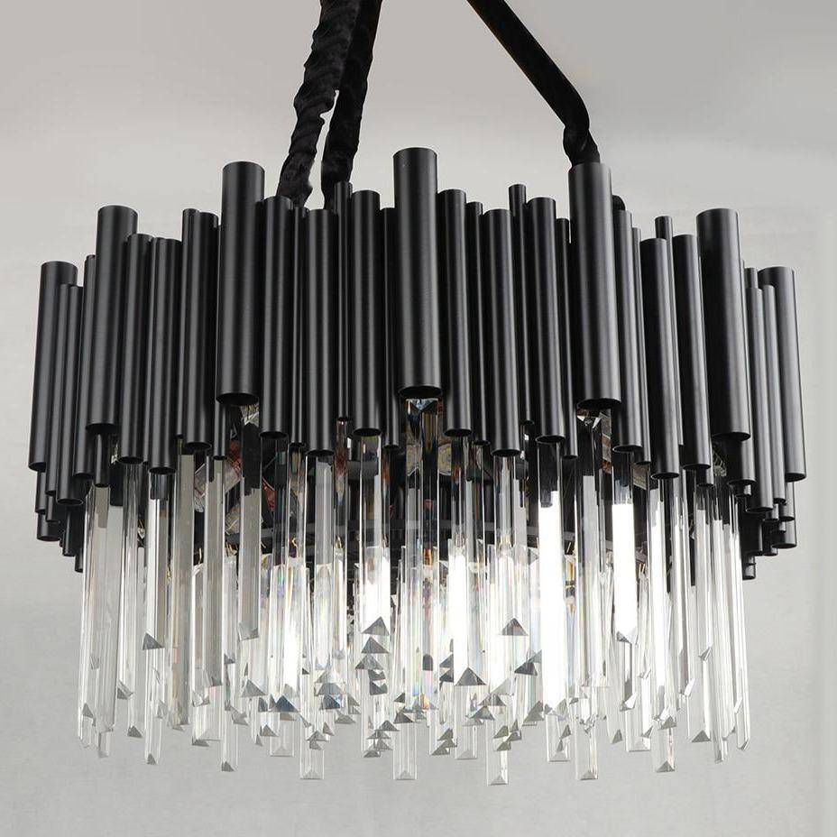 Vigo Collection Crystal Chandelier, Black