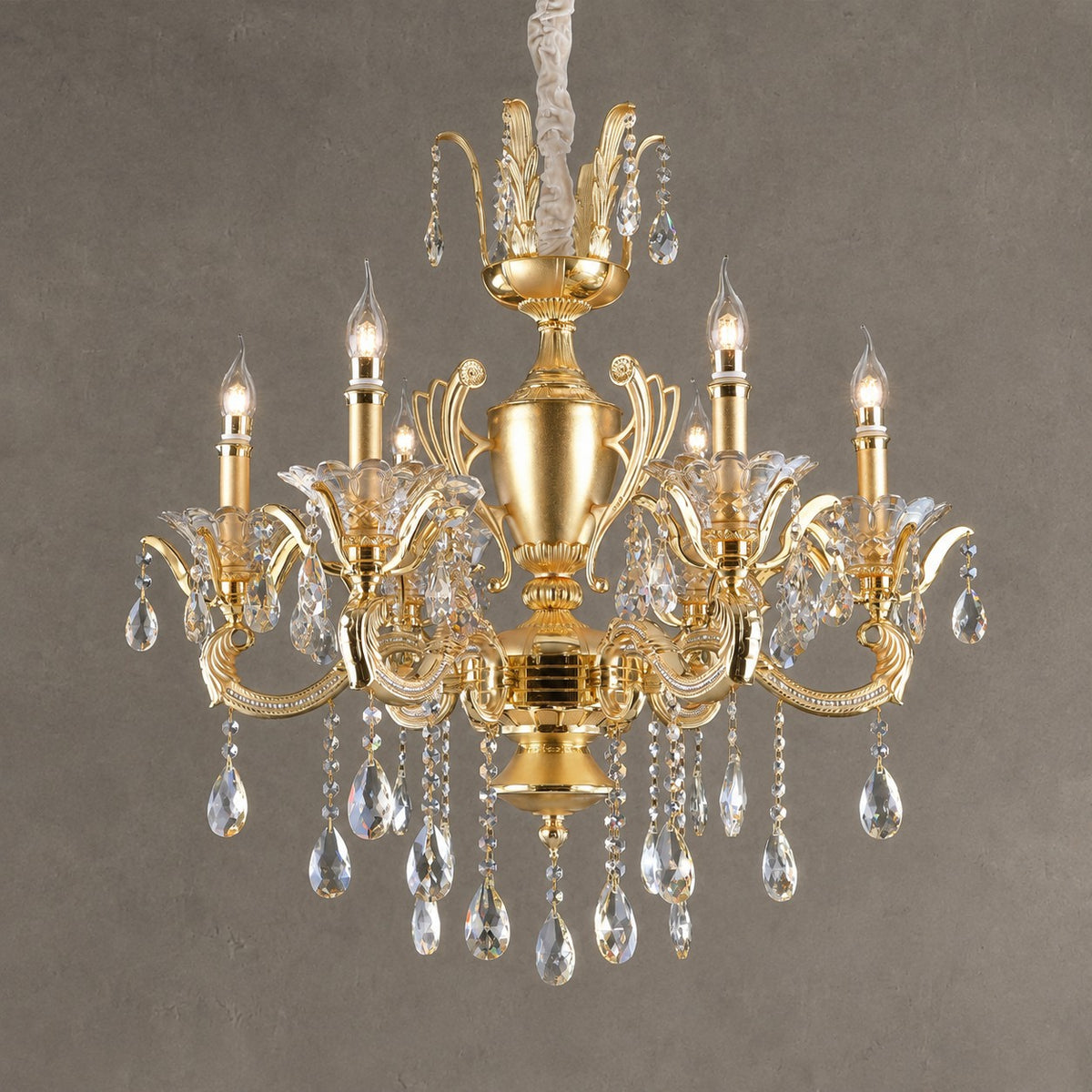 Royal Baroque Revival Vintage Chandelier Series with Waterfall Crystal