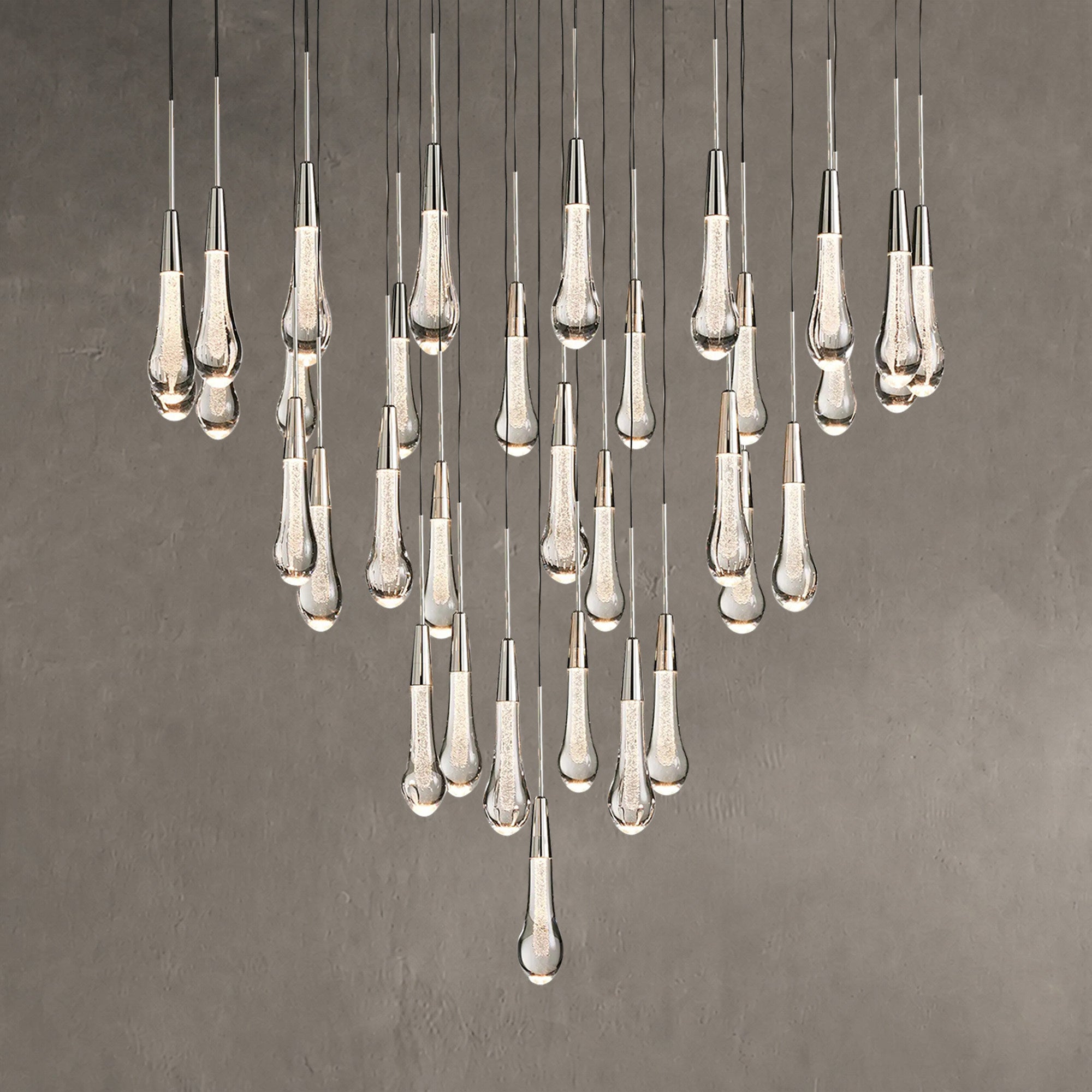 Soltaire Round Chandelier 17" 24" 36“ 58“