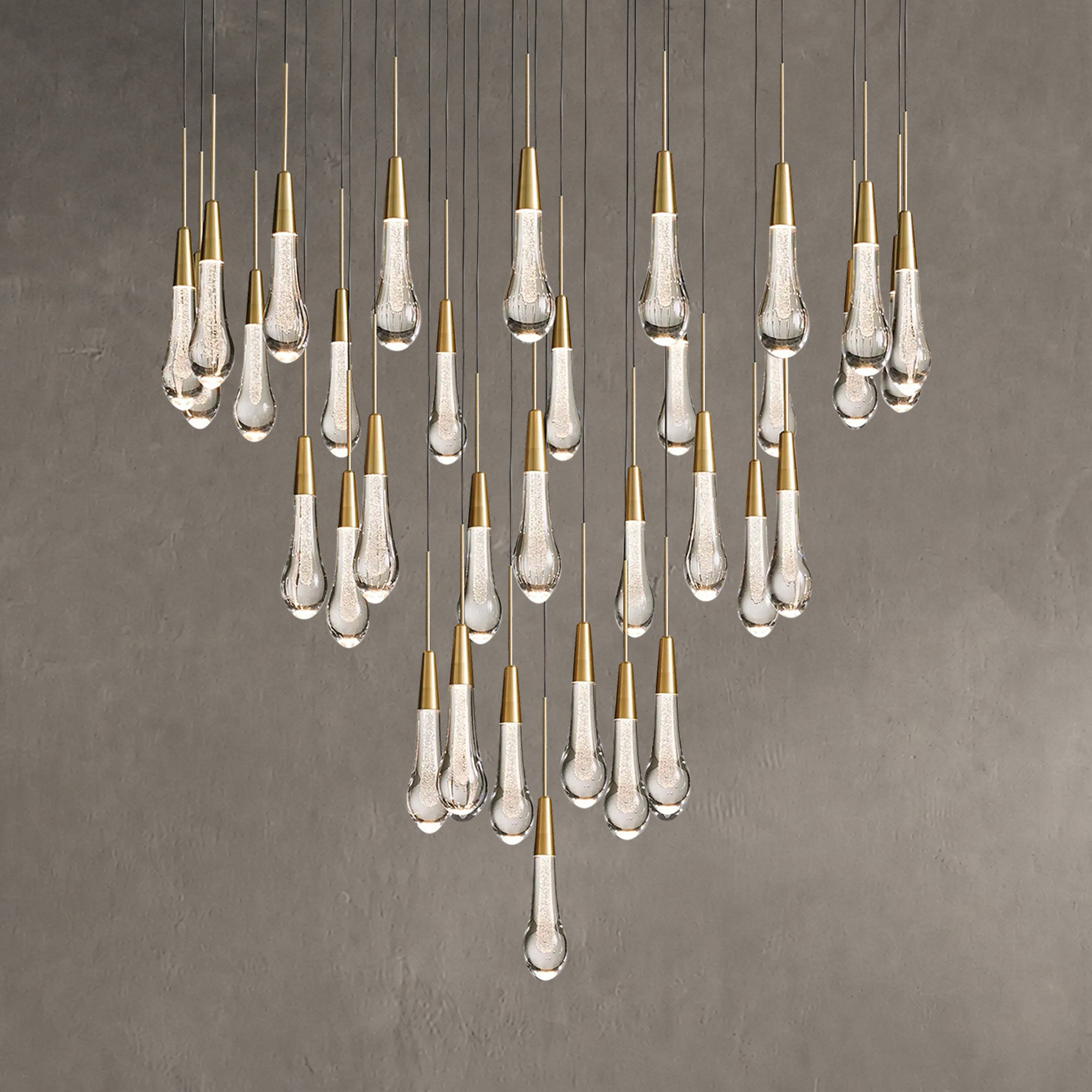 Soltaire Round Chandelier 17" 24" 36“ 58“