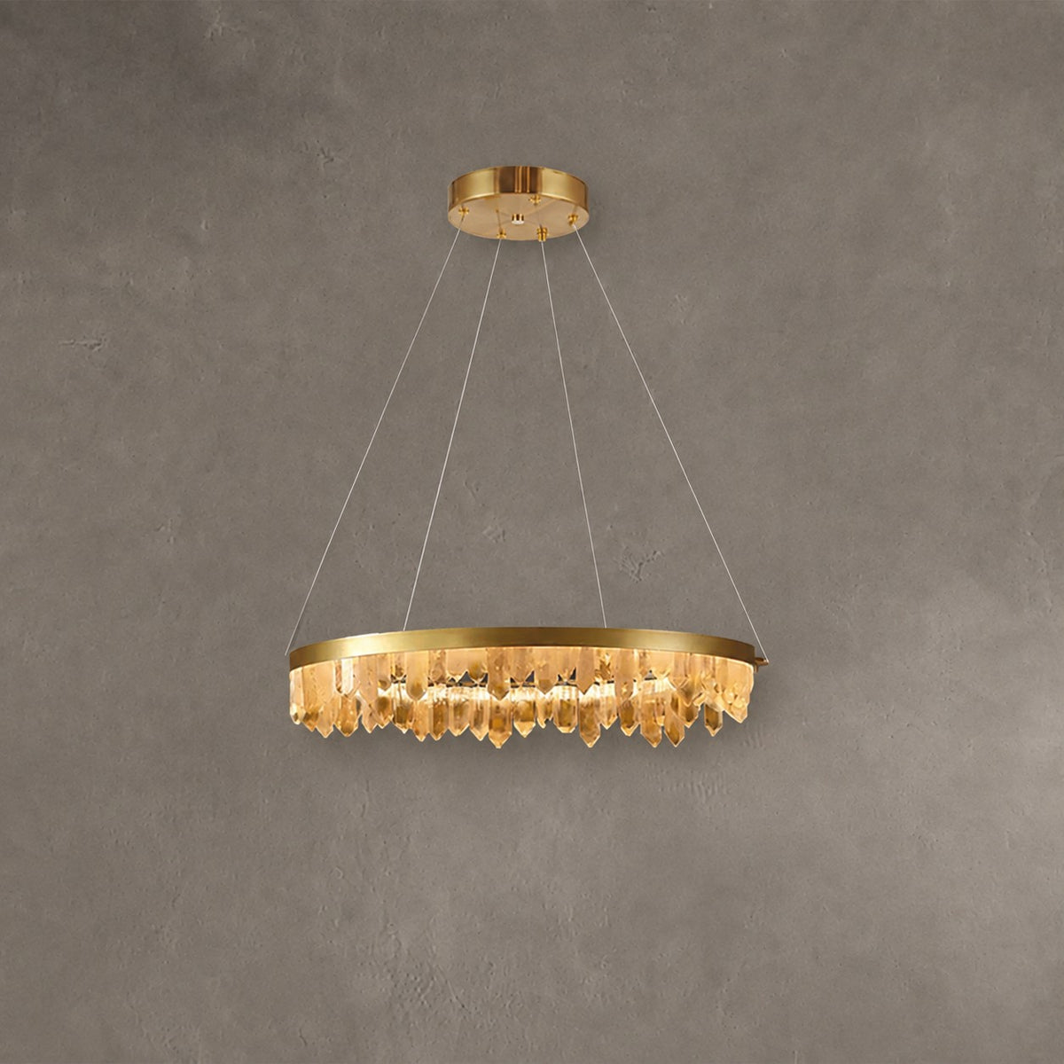 Geode  Quartz Crystal Ring Chandelier