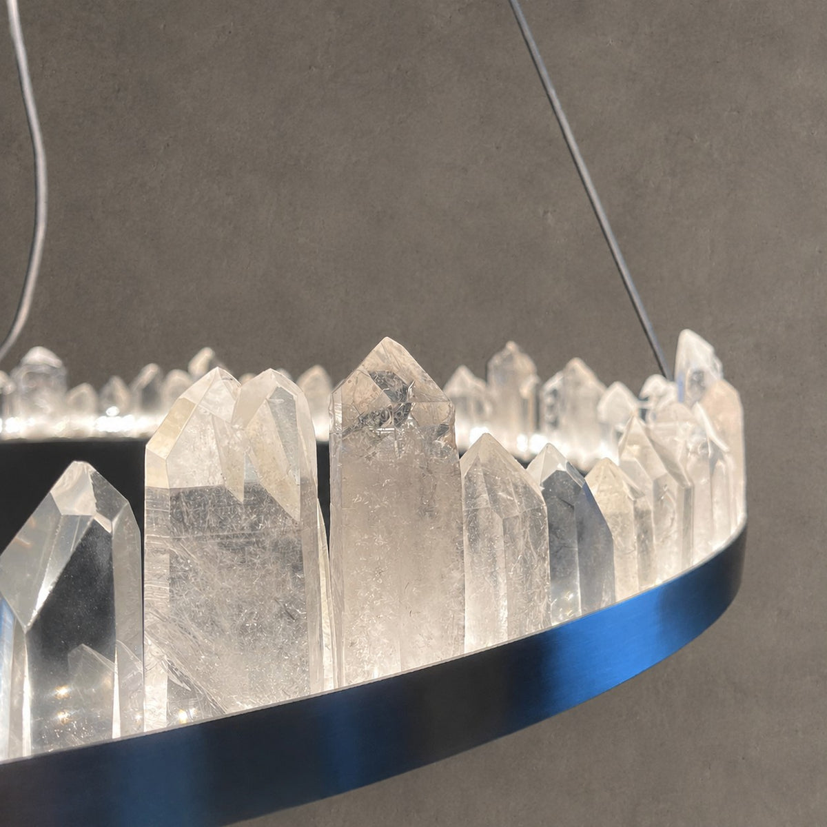 Geode  Quartz Crystal Ring Chandelier