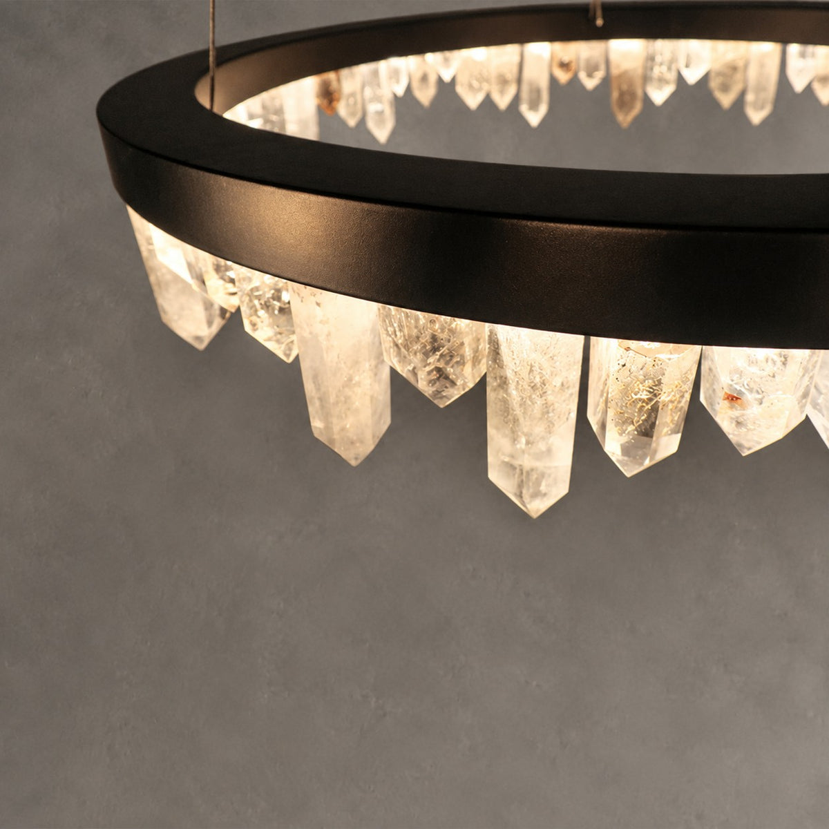 Geode  Quartz Crystal Ring Chandelier