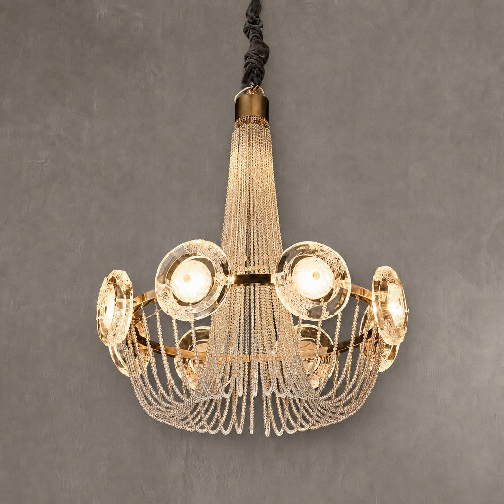 Rococo Dream Modern Sculptural Ring Chandelier