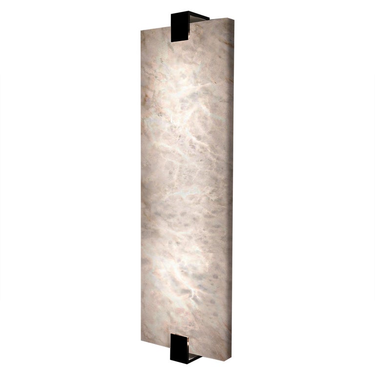Alabaster Tapered Wall Sconce 20"H - view 2