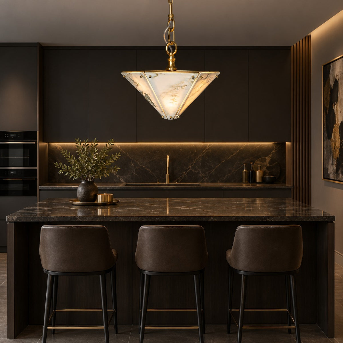 Modern Faceted Luxury stone Chandelier