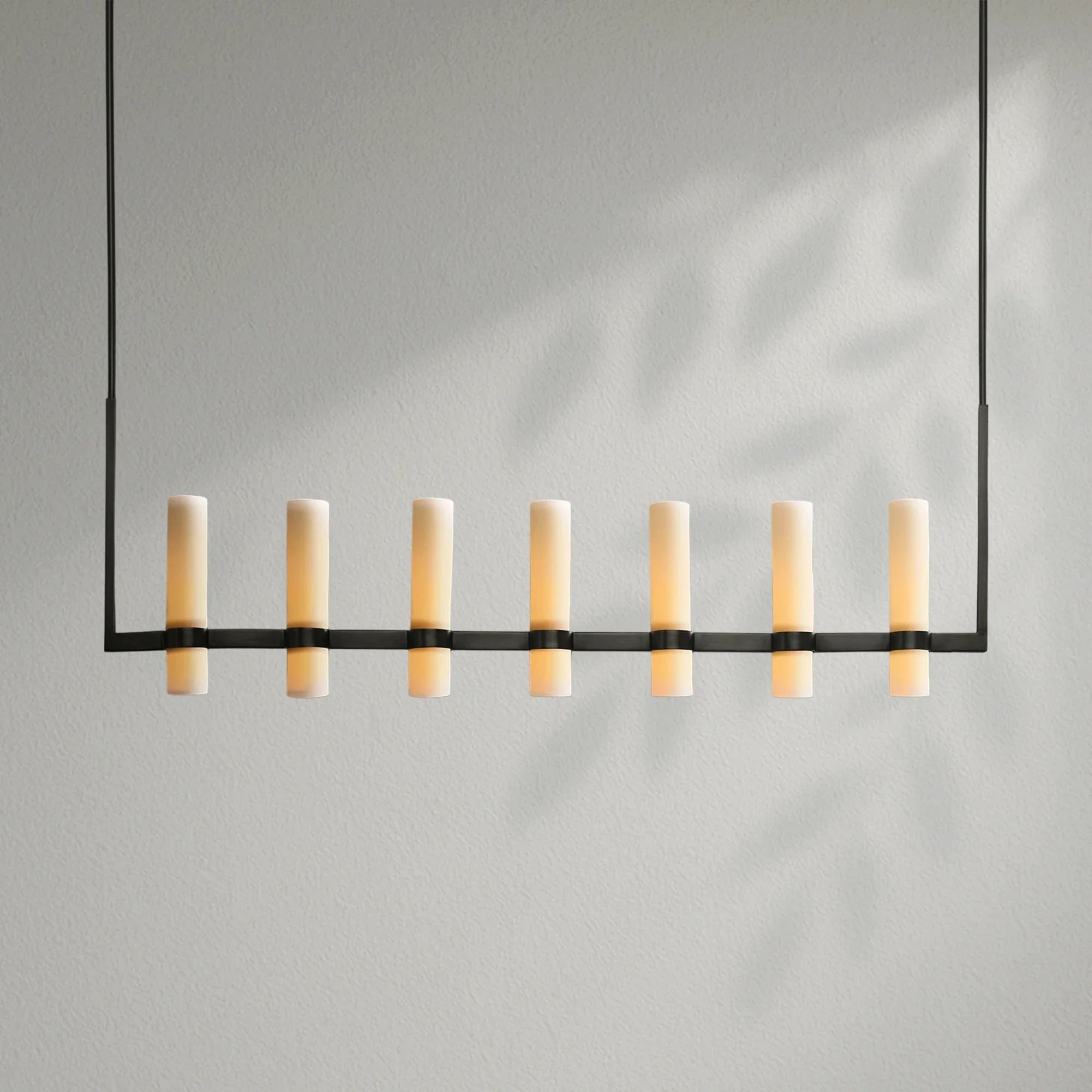 Savelle Linear Milk Glass Chandelier