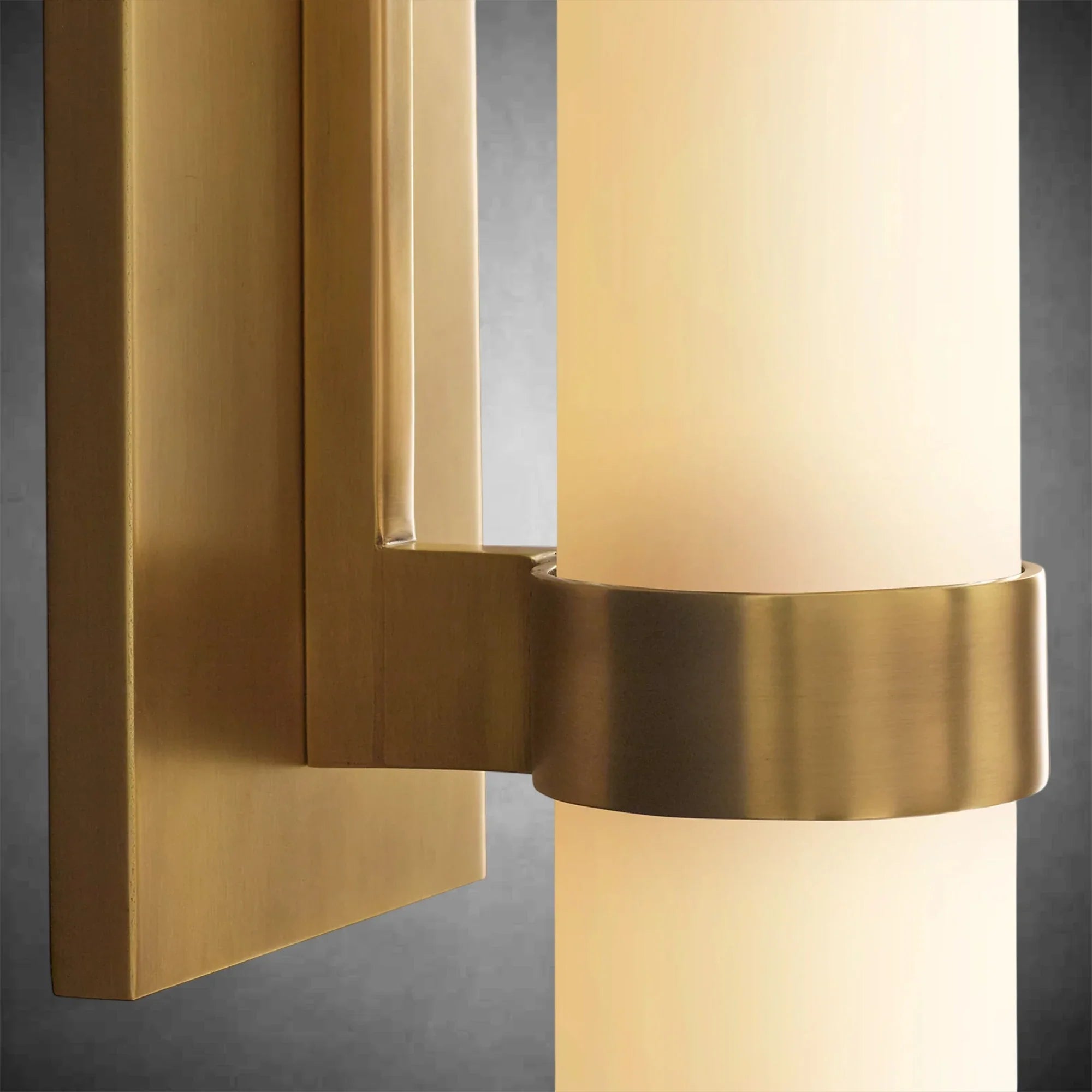 Ravel Milk Glass Wall Sconce with Brass, Black, Nickel Finishes