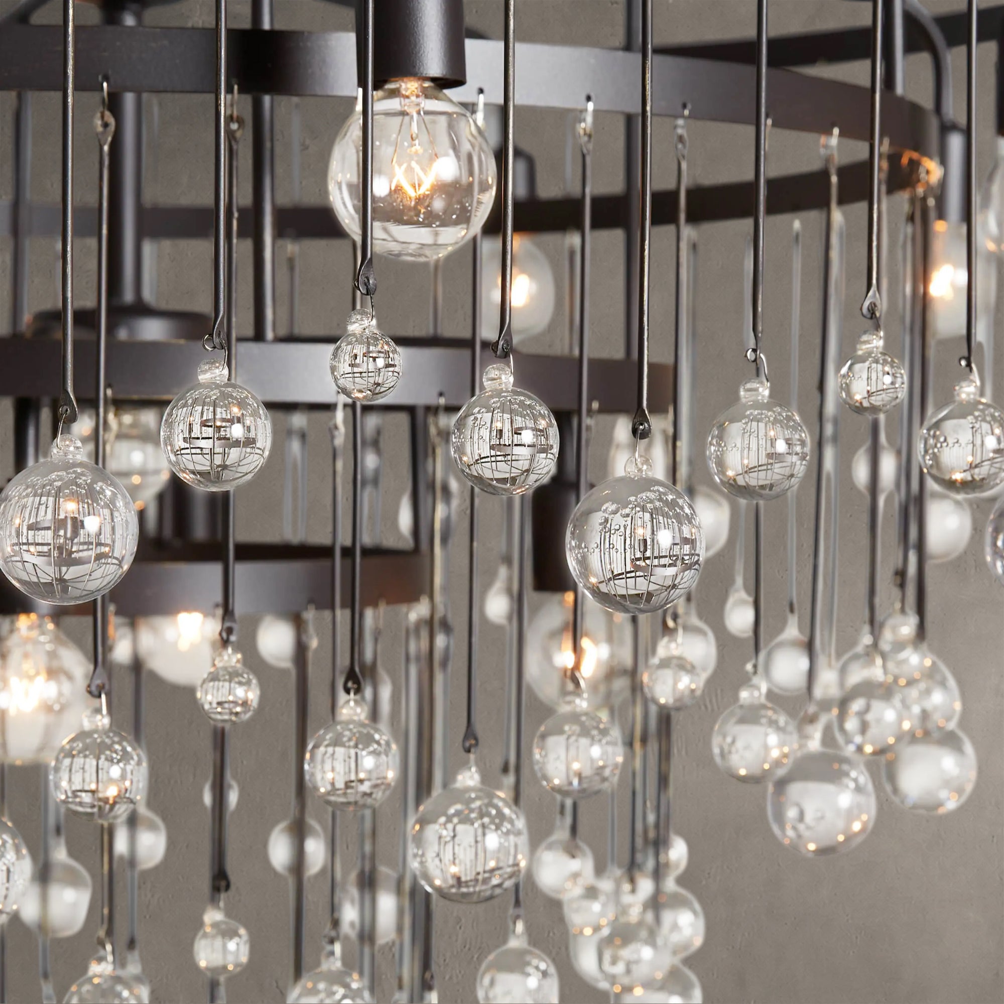 Aubrey Crystal Ball Round Chandelier 5 Light / 8 Light